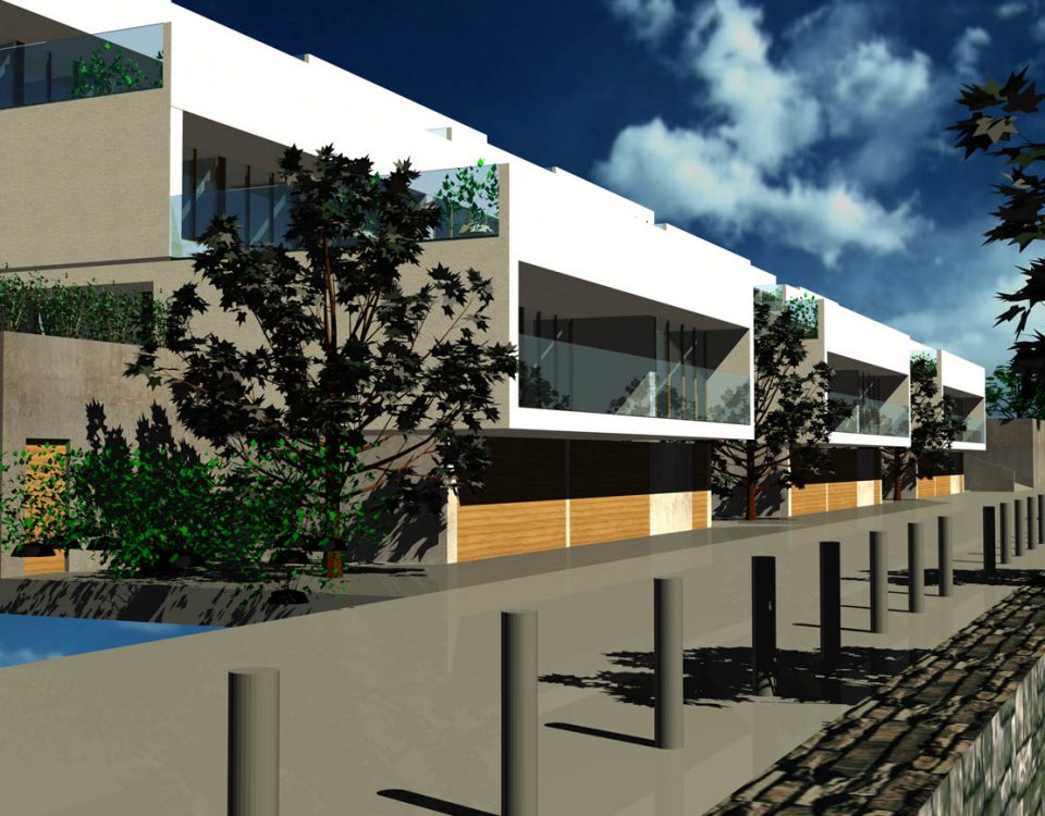 Boufonds Tübingen. Entwurfskonzept auf einem ehemaligen Gärtnereigelände. Terassengebäude mit 24 Wohneinheiten.