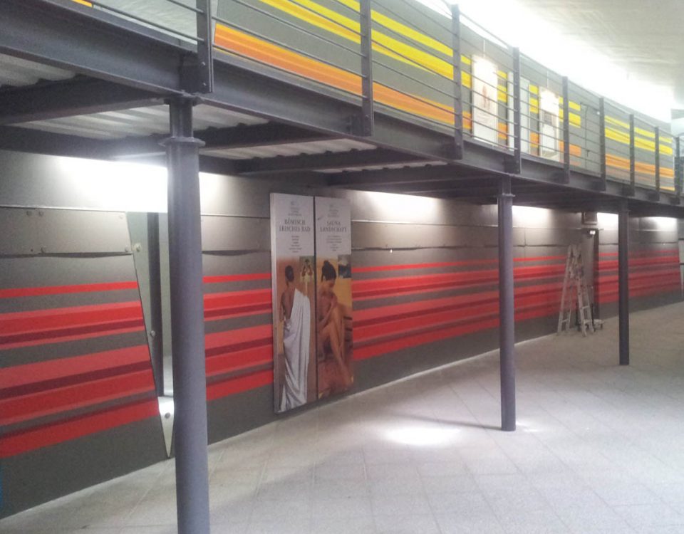 Sanierung- und Erweiterungsbauten, Innengestaltung Schlossparkgarage in Badenweiler, 2014