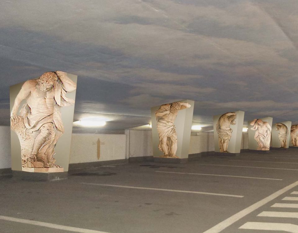 Innengestaltung Schlossparkgarage in Badenweiler, Konzept 2014